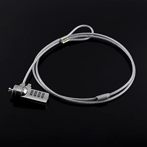 Laptop Locking Cable, Digit Password Lock, 110cm 4 Digit Password Combination Security Lock Cable Laptop Theft Deterrent Security Locks Computer Lock for Notebook PC
