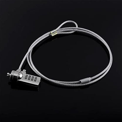 Laptop Locking Cable, Digit Password Lock, 110cm 4 Digit Password Combination Security Lock Cable Laptop Theft Deterrent Security Locks Computer Lock for Notebook PC