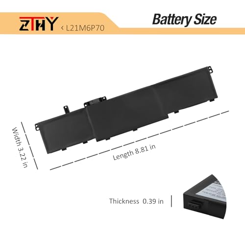L21L6P70 L21M6P70 Laptop Battery Replacement for Lenovo ThinkPad P16 Gen 1 | ThinkPad P16 Gen 2 (Type 21FA, 21FB) Series L21C6P70 L21D6P70 SB10W51995 SB10W51994 11.52V 94Wh 6-Cell