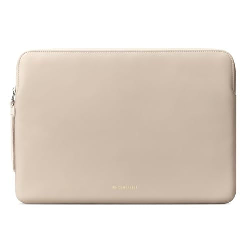 Comfyable Slim Protective Laptop Sleeve Compatible with 13/14 Inch MacBook Air & MacBook Pro M5/M4/M3/M2 Pro/Max 2026, Mac Travel Case, Laptop Pouch, Slim PU Leather Cover, Dark Beige - color: Dark Beige, size: For 13.3"-14" Mac Pro / Mac Air