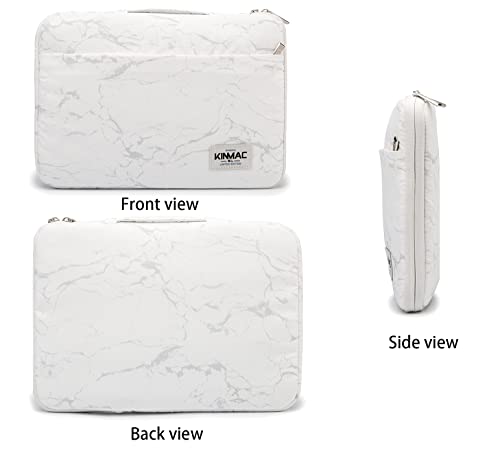 Kinmac 360° Heavy Duty Protective Laptop Sleeve Case Bag Cover with Handle for MacBook Air 13 inch,iPad Pro 13 inch and 13.3 inch HP,Dell,Lenovo,Asus,Acer Laptop (White Marble) - color: White Marble, size: 12 inch-13.3 inch