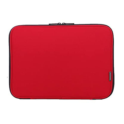 Laptop Sleeve 15.6 Inch Foldable Slim Case Lightweight Bag Notebook Computer Carrying Flip Cover (Red) - color: Red, size: 15.6 Inch