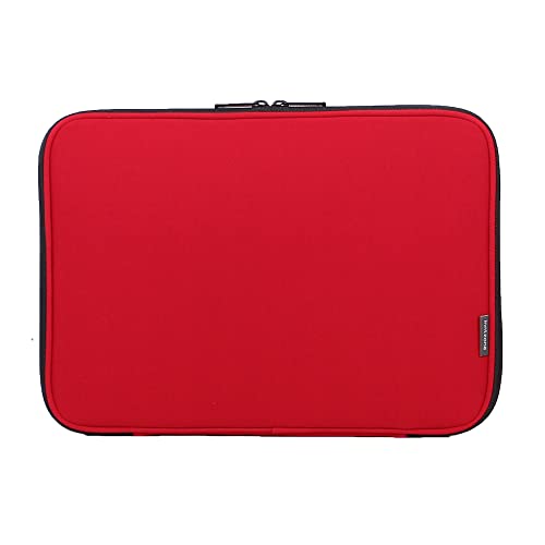 Laptop Sleeve 16 Inch Foldable Slim Case Lightweight Bag Notebook Computer Carrying Flip Cover (Red) - color: Red, size: 16 Inch