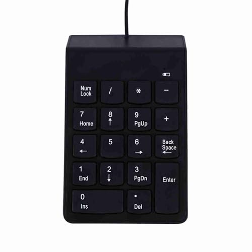 SUNGOOYUE USB Numeric Keypad, ABS Wired Number Pad 18 Keys USB 2.0 Plug and Play Spill for Laptop Desktop Data Entry Accounting Spreadsheet Users