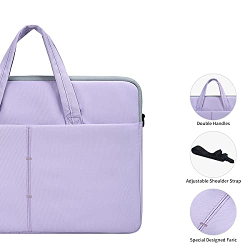 17 17.3 Inch Laptop Sleeve Case for HP 17 Laptop TouchScreen/HP Envy/Pavilion 17, ASUS Dell Acer Lenovo Laptop Case with Shoulder Carrying Bag, Purple - color: Purple, size: 17.3 Inch