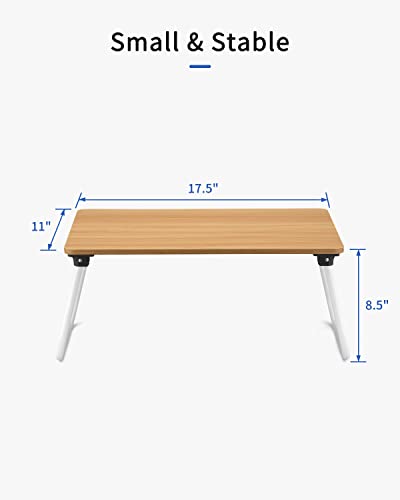Ruxury Folding Lap Desk Laptop Stand Bed Desk Table Tray, Breakfast Serving Tray, Portable & Lightweight Mini Table for Sofa Couch Floor - Wood - color: Wood