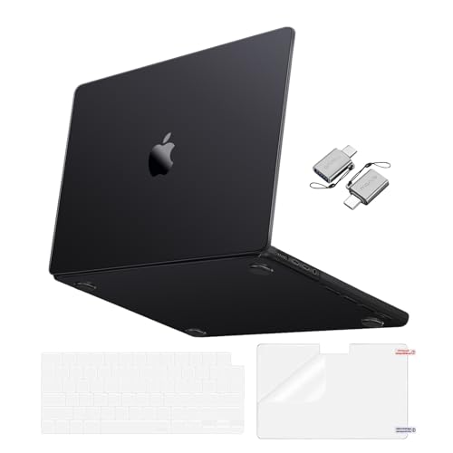 MOSISO Compatible with MacBook Pro 16 inch Case M5 M4 M3 M2 M1 2026-2021 | 4 in 1 Kit Seamlessly Closes Anti-Fingerprints Hard Shell for A3429 A3428 A3403 A3186 A2991 A2780 A2485, Space Black Clear - color: Space Black Clear