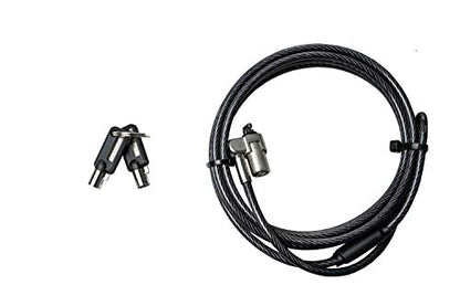 CTA Digital Steel Security Lock – CTA Looped Steel Security Cable Lock with Standard Kensington Lock and Key for Laptops (LT-SC) - style: Kensington Lock