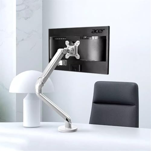 GLigeT Monitor Arm Gas Single Monitor Mount for 17"-32" Screens, Holds 19.8lbs, Mechanical Spring Single Monitor Desk Mount, Single Monitor Arm with Swivel, Tilt, Rotation Monitor Desk Mount