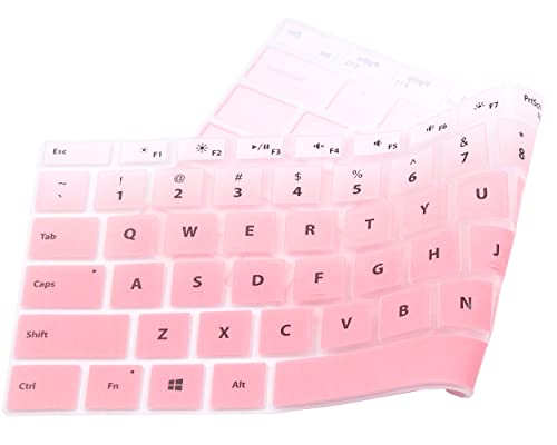 Silicone Keyboard Protective Skin Cover Compatible with 2019 Microsoft Surface Pro 7, 2016-2018 Surface Pro 4 / Pro 5 / Pro 6 (Pink Ombre) - color: Pink Ombre 3, size: Compatible with Surface Pro 4 5 6 7