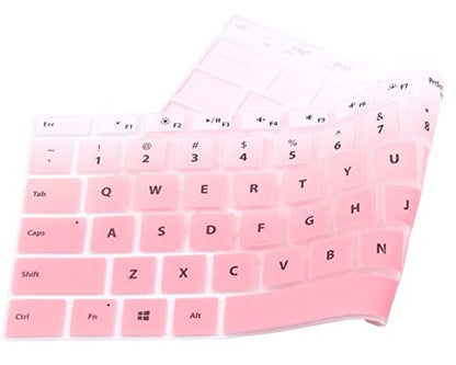 Silicone Keyboard Protective Skin Cover Compatible with 2019 Microsoft Surface Pro 7, 2016-2018 Surface Pro 4 / Pro 5 / Pro 6 (Pink Ombre) - color: Pink Ombre 3, size: Compatible with Surface Pro 4 5 6 7
