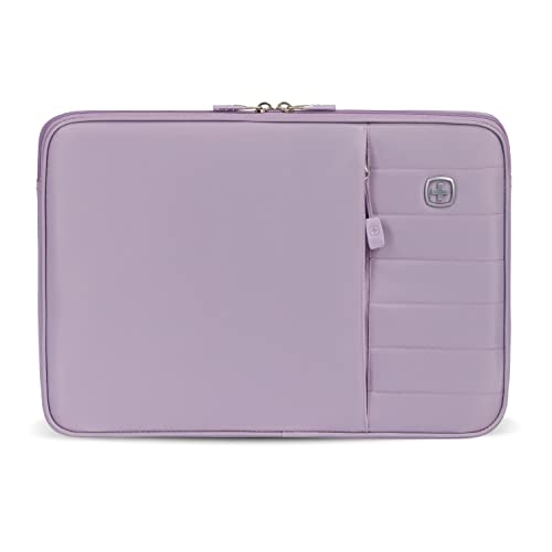 SwissGear Padded Zippered Laptop Sleeve, Micro-Twill Laptop Case with Zippered Front Compartment & Fleece Lining - color: Lilac, size: 16-Inch