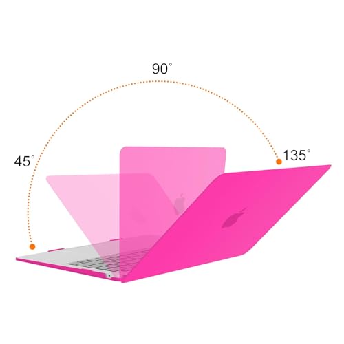 MOSISO Compatible with MacBook Air 13 inch Case M1 2021 2020 2019 2018 | A2337 A2179 A1932, Protective Hard Shell&Keyboard Cover&Screen Film&Pouch for MacBook Air 13.3 inch Case, Bright Rose - color: Bright Rose