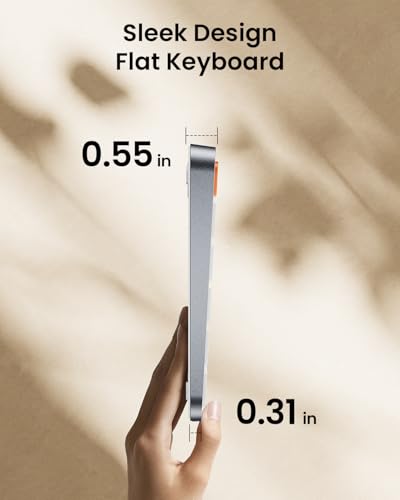 ProtoArc K90-A Backlit Bluetooth Keyboard for Mac/iPad, White Silver | Compact Wireless Mac Keyboard, 78-Key, No Numpad, 3-Level White Led Backlight, Multi-Device, Low-Profile, Rechargeable - color: White Silver