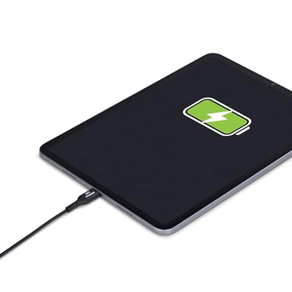 StarTech 15ft/4.5m USB-A to USB-C Charging Cable, 3A, Black (USB2AC15FBKE) | USB 2.0 480Mbps, TPE jacket, Black, Male to Male, Aluminum braided shield, 15W, Charge and Sync - color: Black, size: 15 ft, style: 1-Pack