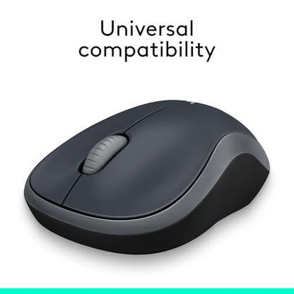 Logitech M185 Wireless Mouse, 2.4GHz with USB Mini Receiver, 12-Month Battery Life, 1000 DPI Optical Tracking, Ambidextrous PC/Mac/Laptop - Swift Grey (Pack of 4) - color: Swift Grey, size: 4 Pack, style: USB Receiver