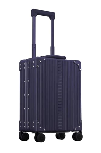 All-Aluminum 21" Vertical Carry-On Business Briefcase, TSA-Approved Hardshell Case, Spinner Wheels, Laptop Compartment, Aluminum Frame Cabin Bag for Travel & Business, Durable & Sleek (Sapphire) - color: Sapphire