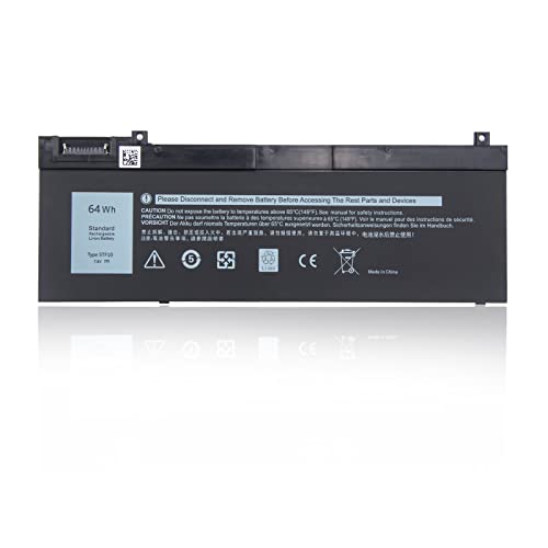 5TF10 Battery for Dell Precision 7330 7530 7730 7540 7740 P34E | P74F Series NYFJH RY3F9 0RY3F9 7M0T6 GHXKY P34E001 P34E002 P74F002 P74F001 7.6V 64Wh 8000mAh - size: 10.59*4.8*0.87inch 5TF10