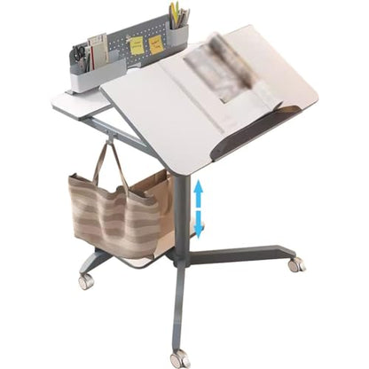 Movable Home Sofa Side Table, Computer Desk with Motherboard, Tilt Reading Desk with Bezel, Height Adjustable Stand Table