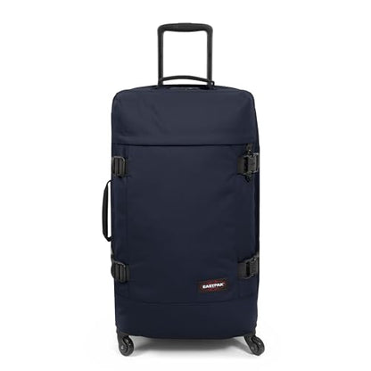 EASTPAK TRANS4 M – 68L Medium Checked Luggage Bag, Two Compartments, TSA Lock, 360° Spinner Wheels, and Telescopic Handle, Ultra Marine - color: Ultra Marine, size: 68 Liter Checked Bag