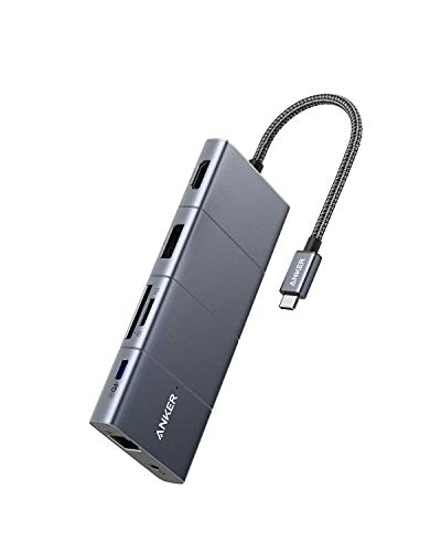 Anker USB C Hub, 11-in-1 Docking Station with 4K@60Hz HDMI and DP, 85W Power Delivery, USB-C&3 USB-A Data Ports, 1 Gbps Ethernet, 3.5mm Audio, microSD and SD Card Reader