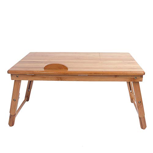 Brown Portable Folding Laptop Computer/Notebook/Tablet Desk, Table and Serving Tray - 21.68"