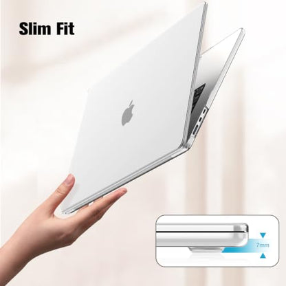 Fintie Case for MacBook Air 15.3 A3448/A3241/A3114/A2941, Crystal Clear | 2023-2026, M2/M3/M4/M5, Snap-On Shell Cover, Full Port Access, Easy On/Off, Lightweight - color: Crystal Clear