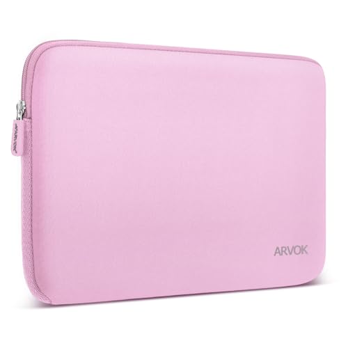 Arvok 11 11.6 12 Inch Laptop Sleeve Case for MacBook Air 12, Water-Resistant Neoprene Notebook Computer Tablet Sleeve, Carrying Bag Cover for Chromebook/HP/Dell/Lenovo/Asus/Acer, Pink - color: Pink, size: 11.6 inch