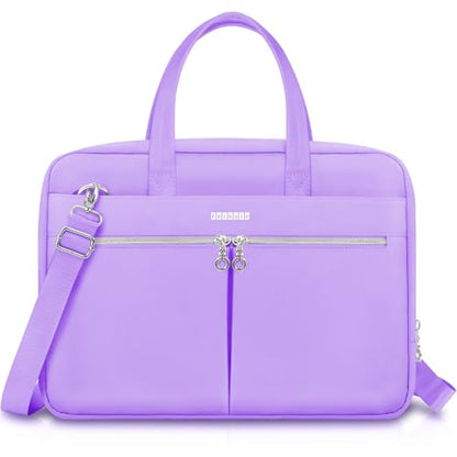 Ferkurn Laptop Bag Case Women Men Computer Bag Compatible with MacBook/HP/LG/Dell, Shoulder Strap Slim Carrying Messenger Briefcase, Purple, 14 Inch - color: Purple, size: 14 inch