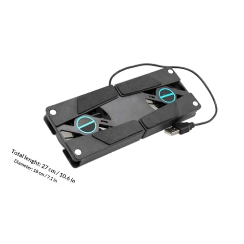 NUOBESTY 2PCS Laptop Cooling Pad Dual Fan USB Powered Quiet Laptop Cooler Stand with Slip Design for Heat Reduction and Compact Storage