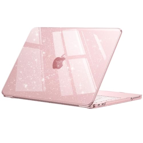 EooCoo Case for MacBook Neo 13 inch 2026, Scratch Resistant, Sparkly Blush | Lightweight, Sturdy, Easy Snap-On, Against Scratches & Everyday Bumps, Model A3404 with A18 Pro Chip - color: Sparkly Blush, size: Neo 13-inch
