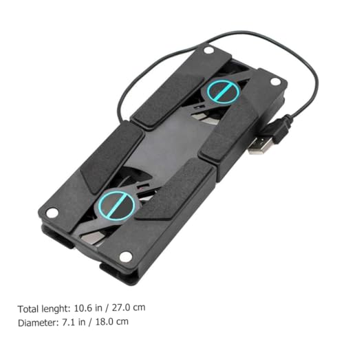 Operitacx 2PCS Dual Fan Laptop Cooling Pad USB Powered Cooler with Slip Mat Quiet Ventilated Stand for All Laptop Portable Travel and Business Use