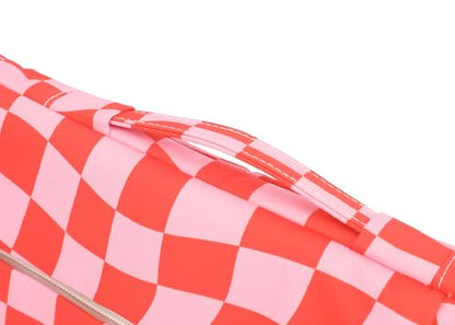 360° Protective Laptop Sleeve Case Bag with 3 Pockets,Handle,Luggage Strap for MacBook Pro 14 inch and 14 inch-14.4 inch Screen Laptop(Grid) - color: Grid, size: 14 inch-14.4 inch