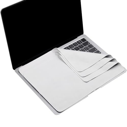3 Pack Microfiber Liner Cleaning Cloth 15" 16" MacBook Air 15.3/MacBook Pro 15 /MacBook Pro 16 inch Screen Keyboard Imprint Protection, Keyboard Protector Compatible with MacBook Air/Pro 15"/Pro 16" - color: Grey（3 Pack）, size: 13.19" x 8.66"