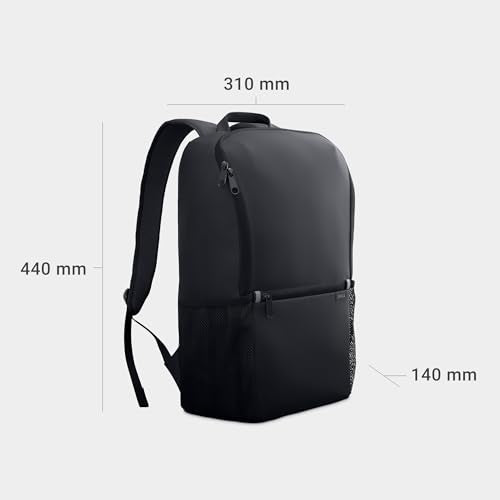 Dell 14-16 EcoLoop Essential Backpack 14-16 - CP3724 - Lightweight, Two Mesh Side Pockets, Built-in Accessories Organizer, Dedicated Padded Laptop Sleeve - Black - color: Black 14-16"