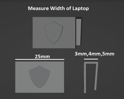 Privacy Shield Camera Cover for Laptops (Black, 6mm, 3-Pack) - size: 6mm, 3-pack
