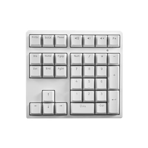 34-Key USB Numeric Keypad with Big Print Letters, Portable Number Pad for Laptop Home Accounting Quiet Typing - color: White