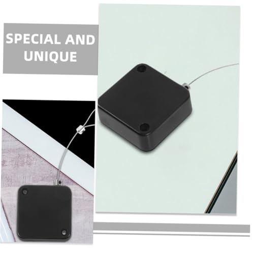 ULTECHNOVO 2pcs Retractable Steel Wire Cable Tether Lock for -Theft and Loss Prevention Automatic Telescopic Holder for Electronic Devices Compact and Convenient Design