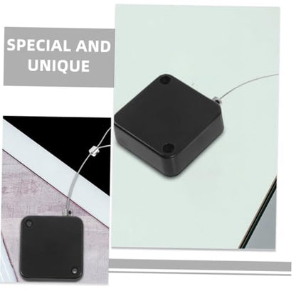 ULTECHNOVO 2pcs Retractable Steel Wire Cable Tether Lock for -Theft and Loss Prevention Automatic Telescopic Holder for Electronic Devices Compact and Convenient Design