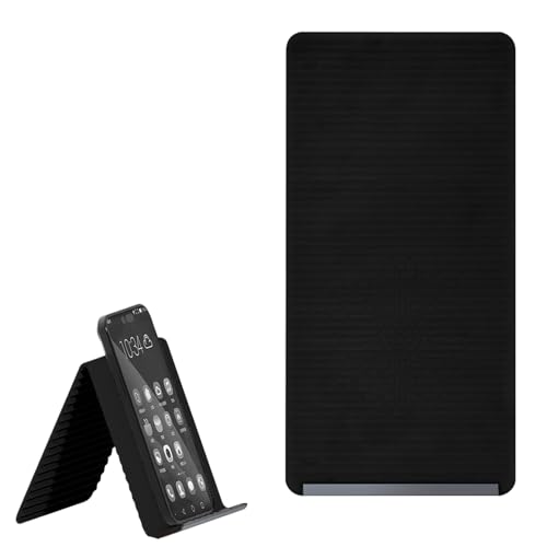Upgraded Flexible Silicone Aluminum Phone Holder Stand,Bendable Rollable Foldable Design,Universal Adjustable Anti‑Slip Desktop Mount for Phone Tablet Laptop,Portable Ergonomic Holder Home Office - color: Black, size: 5IN