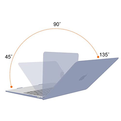 MOSISO Compatible with MacBook Air 13 inch Case M1 2021 2020 2019 2018 | A2337 A2179 A1932, Protective Hard Shell&Keyboard Cover&Screen Film&Pouch for MacBook Air 13.3 inch Case, Lavender Gray - color: Lavender Gray