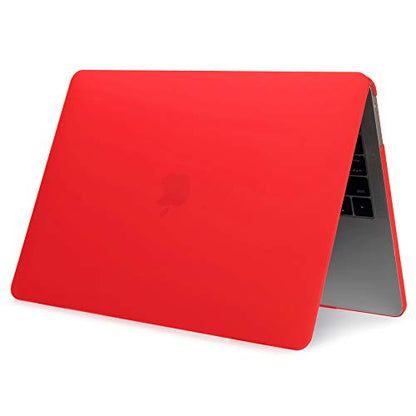 Se7enline for MacBook Pro 13 inch Case M2/M1 2026-2020 A2338,Red | Hard Shell Laptop Case Washable Keyboard Cover Skin Anti-Scratch Anti-Drop Heat Dissipation Full Port Access Slim Lightweight - color: Red