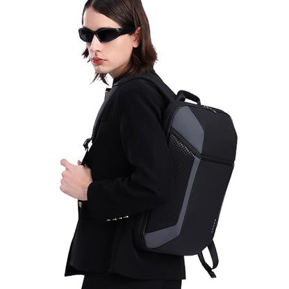 BANGE Smart Business Laptop Backpack Waterproof can fit 15.6-17.3 Inch Laptop with 3.0 USB charging port for men and women - color: Grey