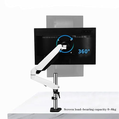 Monitor Stand Single Monitor Mount, Adjustable Monitor Arm Desk Mount, Full Motion Monitor Arm with C-clamp and Cable Management, Fits 15"-32" Screen, Holds 17.6lb monitor stand desk arm(200mm) - size: 200mm