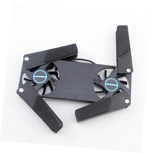 Veemoon 2pcs USB Laptop Cooling Pad Dual Fans, Foldable Ventilated Stand for Gaming and Office Use, Quiet Air Cooler Compatible 15-17 Inch Laptops