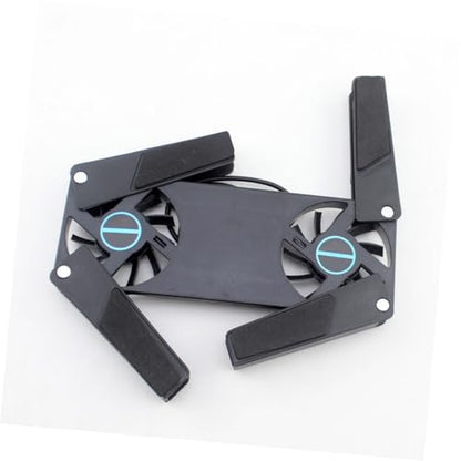 Veemoon 2pcs USB Laptop Cooling Pad Dual Fans, Foldable Ventilated Stand for Gaming and Office Use, Quiet Air Cooler Compatible 15-17 Inch Laptops