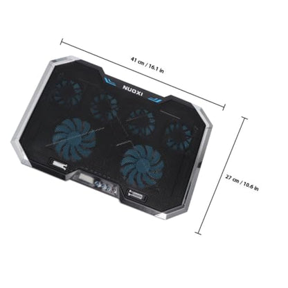 Adjustable Laptop Cooling Pad with Fans and Dual USB Ports RGB LED Light Effects Iron Hollow Shell for Efficient Heat Dissipation Suitable for Laptops Up to Silent Portable Cooler