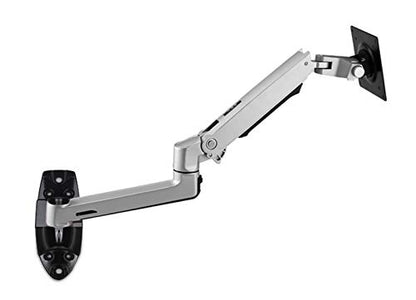 XSJ8012WT Aluminum Alloy Mechanical Spring Arm Wall Mount Laptop Holder Full Motion Laptop Mount Arm Monitor Stand (Black) - color: Black