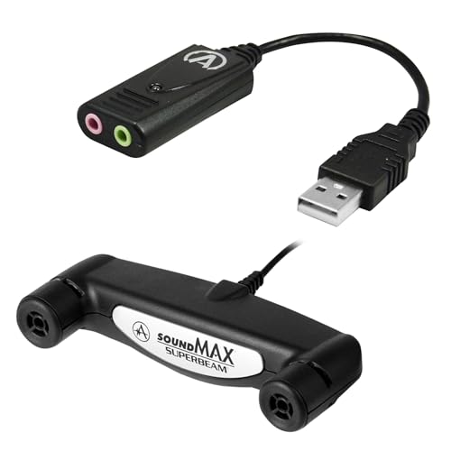 Andrea Communications C1-1021450-100 USB-SA External Digital USB Sound Card with Array2S Microphone Bundle