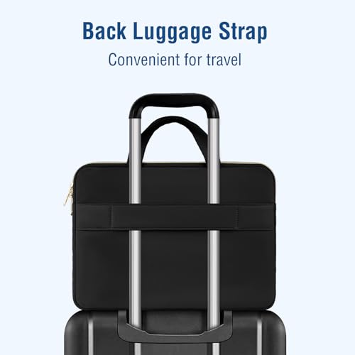 MOSISO Laptop Case 13.3 inch, 13-13.3 inch Laptop Sleeve, Black | Compatible with MacBook Neo/Air 13.6 M5 M4 M3 M2 M1/Pro 13/14, HP Dell Lenovo ASUS, Wheat Ear Quilted Bag with Handle&Pocket - color: Black, size: 13.3 inch